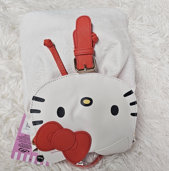 Hello Kitty Cute Embossed Drawstring Mini Backpack Kawaii Slouch Bag main image 7